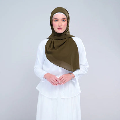 Instant Square Tag n' Go | Cotton Voile in Olive