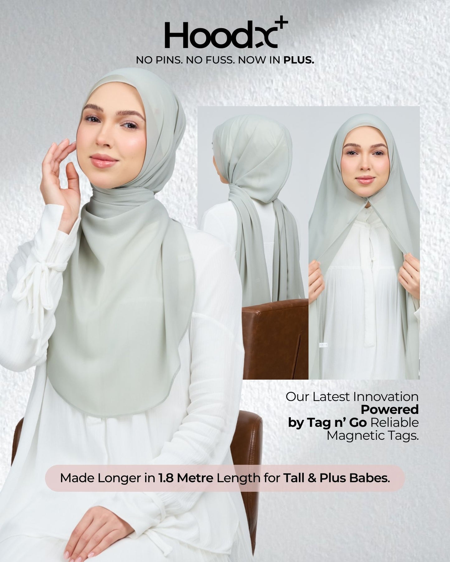 [★New] HoodX Curve [Pearl Chiffon] in Jade
