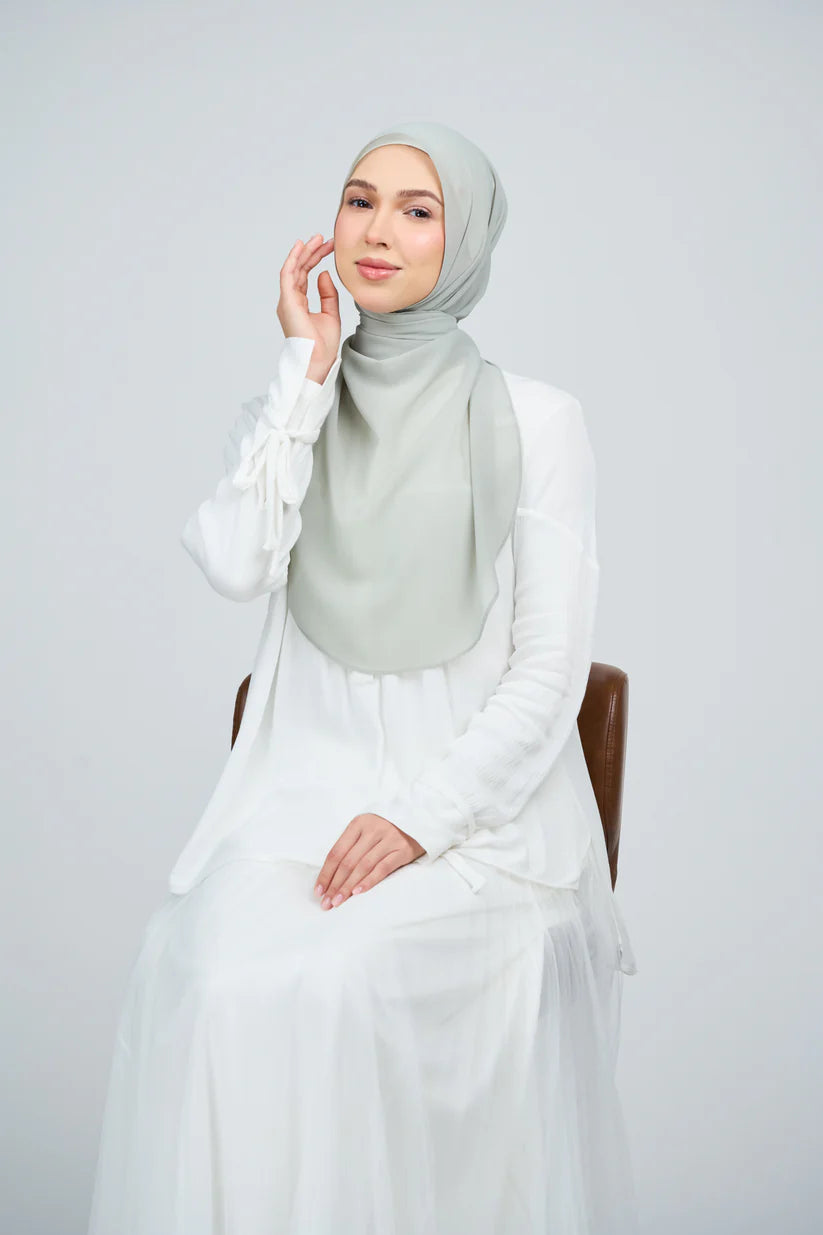[★New] HoodX Curve [Pearl Chiffon] in Jade
