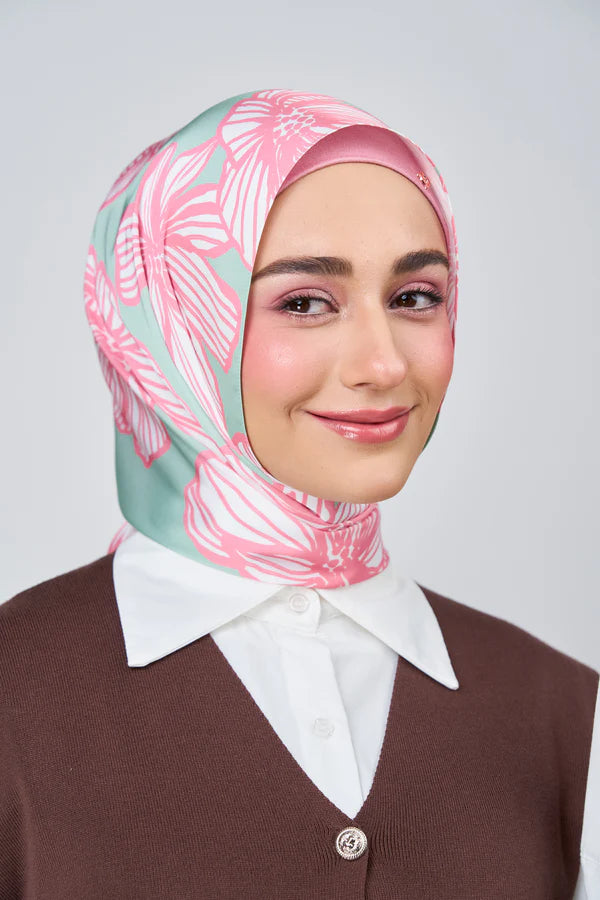 [★New] HoodX Luxe Printed Set in Jade Rose