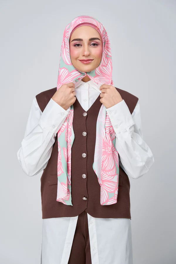 [★New] HoodX Luxe Printed Set in Jade Rose
