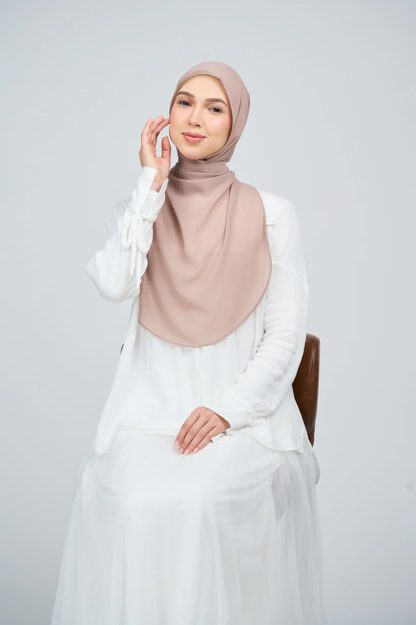 [★New] HoodX Curve [Pearl Chiffon] in Latte