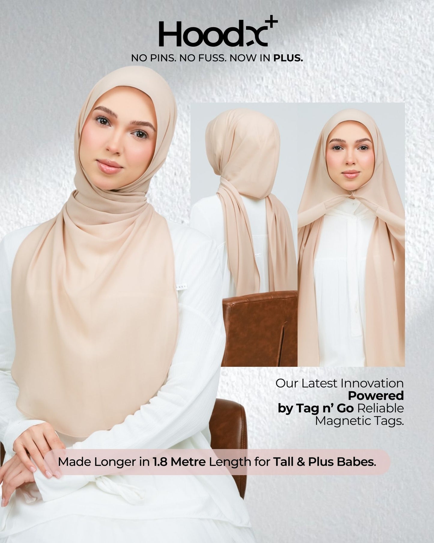 [★New] HoodX Curve [Pearl Chiffon] in Light Fawn