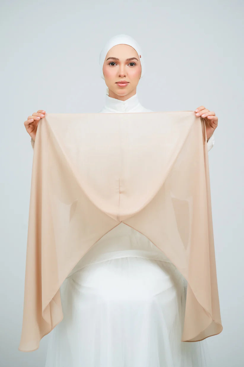 [★New] HoodX Curve [Pearl Chiffon] in Light Fawn