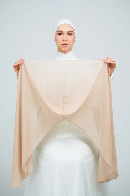 [★New] HoodX Curve [Pearl Chiffon] in Light Fawn