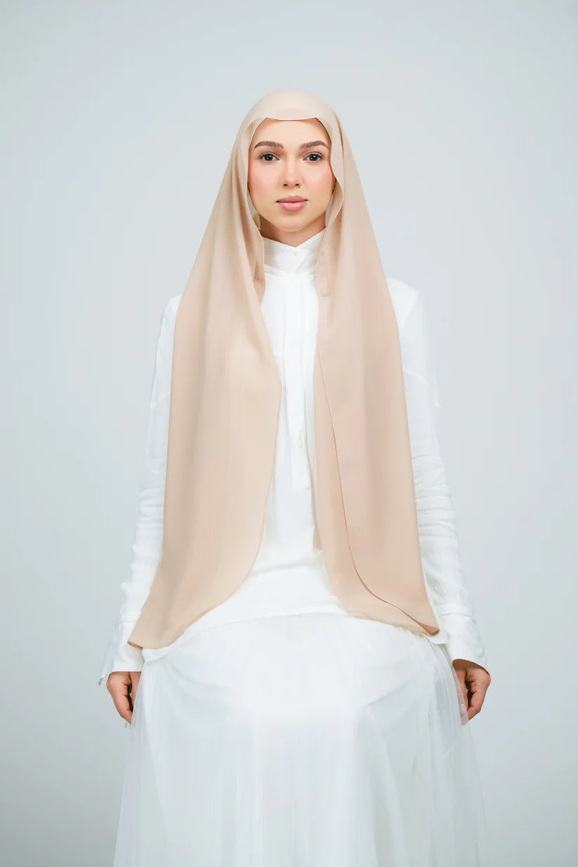[★New] HoodX Curve [Pearl Chiffon] in Light Fawn