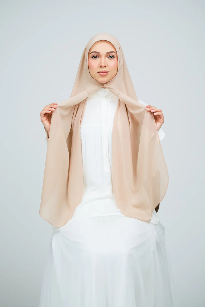 [★New] HoodX Curve [Pearl Chiffon] in Light Fawn