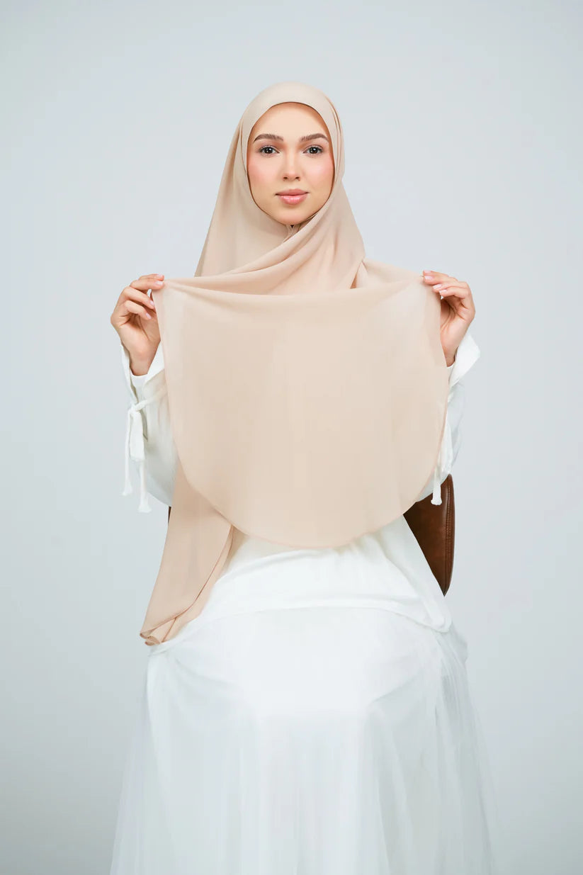 [★New] HoodX Curve [Pearl Chiffon] in Light Fawn