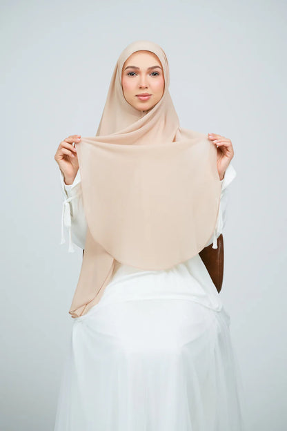 [★New] HoodX Curve [Pearl Chiffon] in Light Fawn