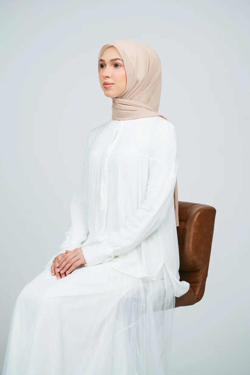 [★New] HoodX Curve [Pearl Chiffon] in Light Fawn