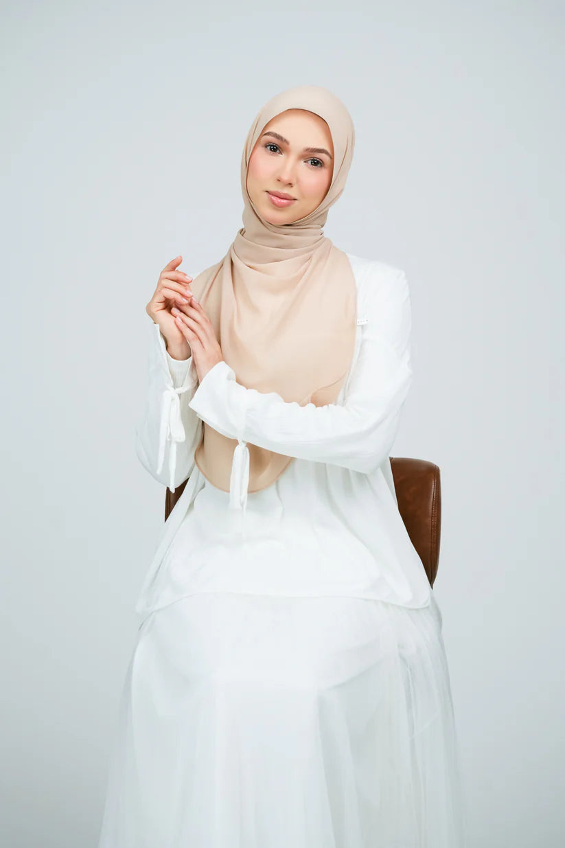 [★New] HoodX Curve [Pearl Chiffon] in Light Fawn