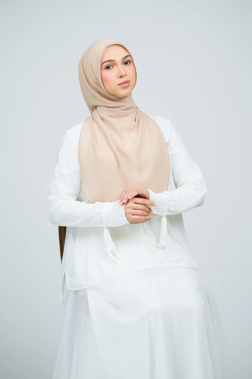 [★New] HoodX Curve [Pearl Chiffon] in Light Fawn
