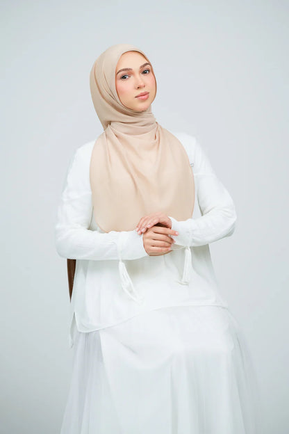 [★New] HoodX Curve [Pearl Chiffon] in Light Fawn