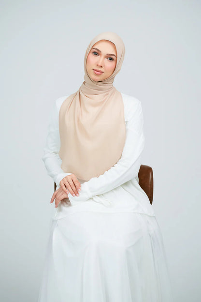[★New] HoodX Curve [Pearl Chiffon] in Light Fawn