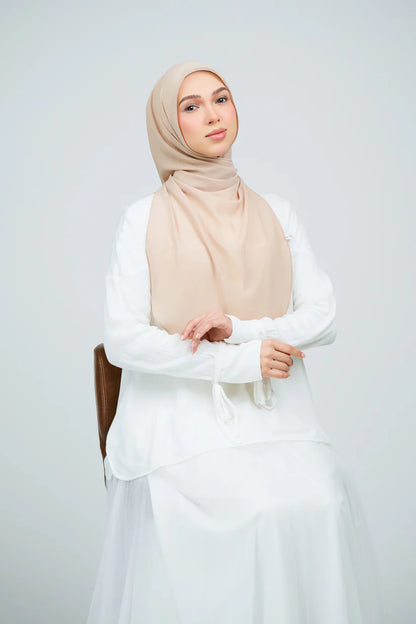 [★New] HoodX Curve [Pearl Chiffon] in Light Fawn
