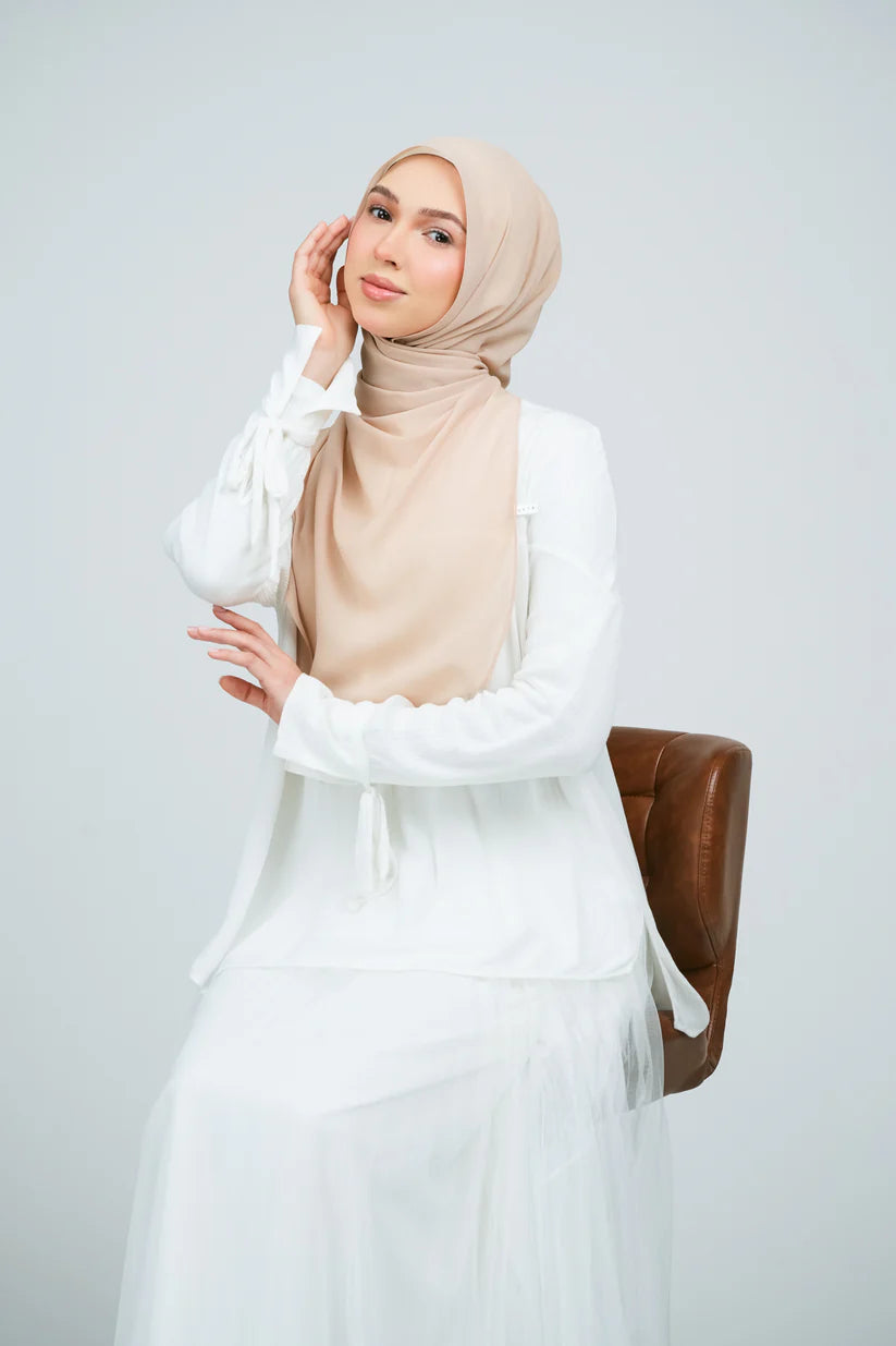 [★New] HoodX Curve [Pearl Chiffon] in Light Fawn