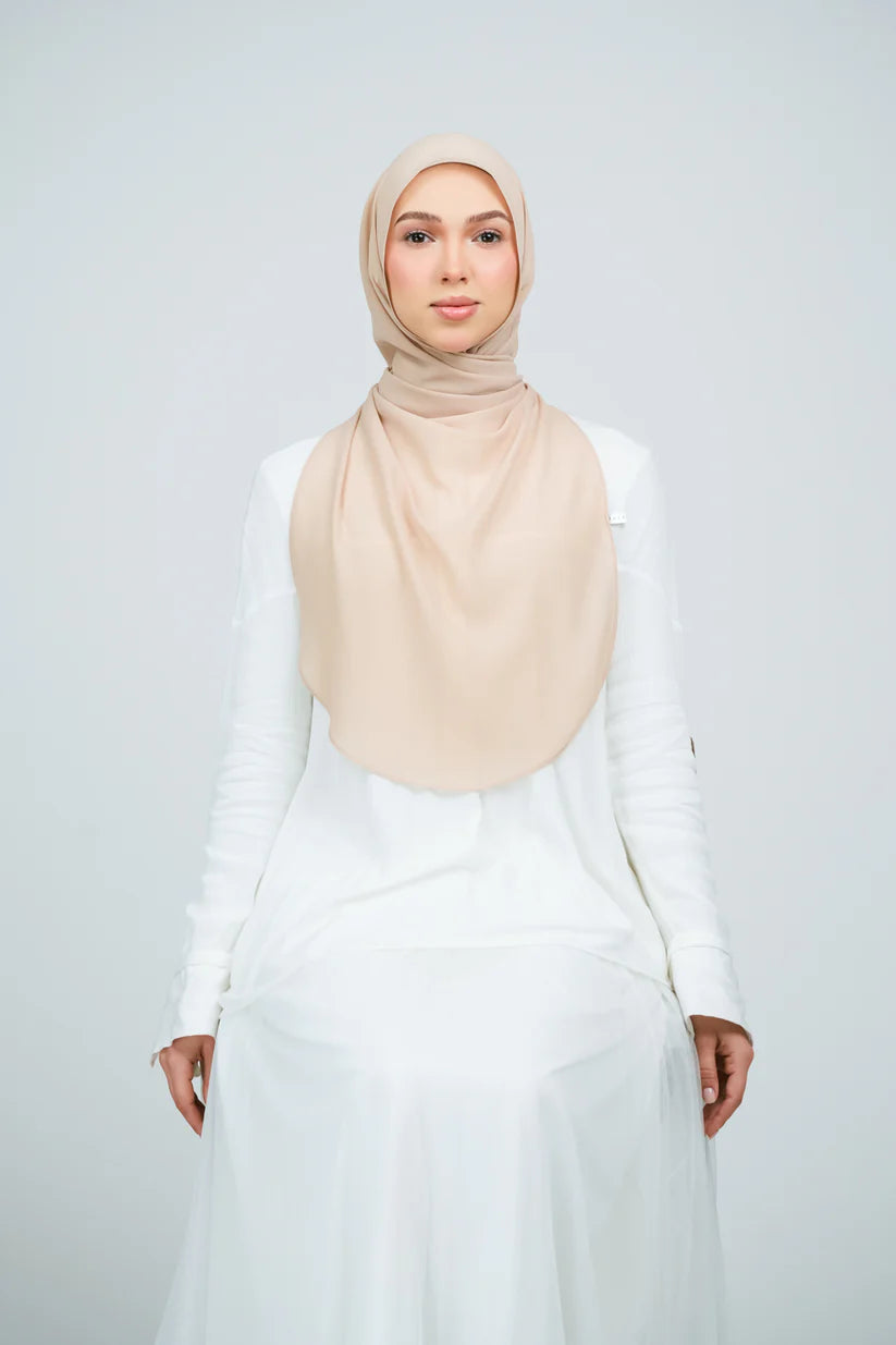 [★New] HoodX Curve [Pearl Chiffon] in Light Fawn