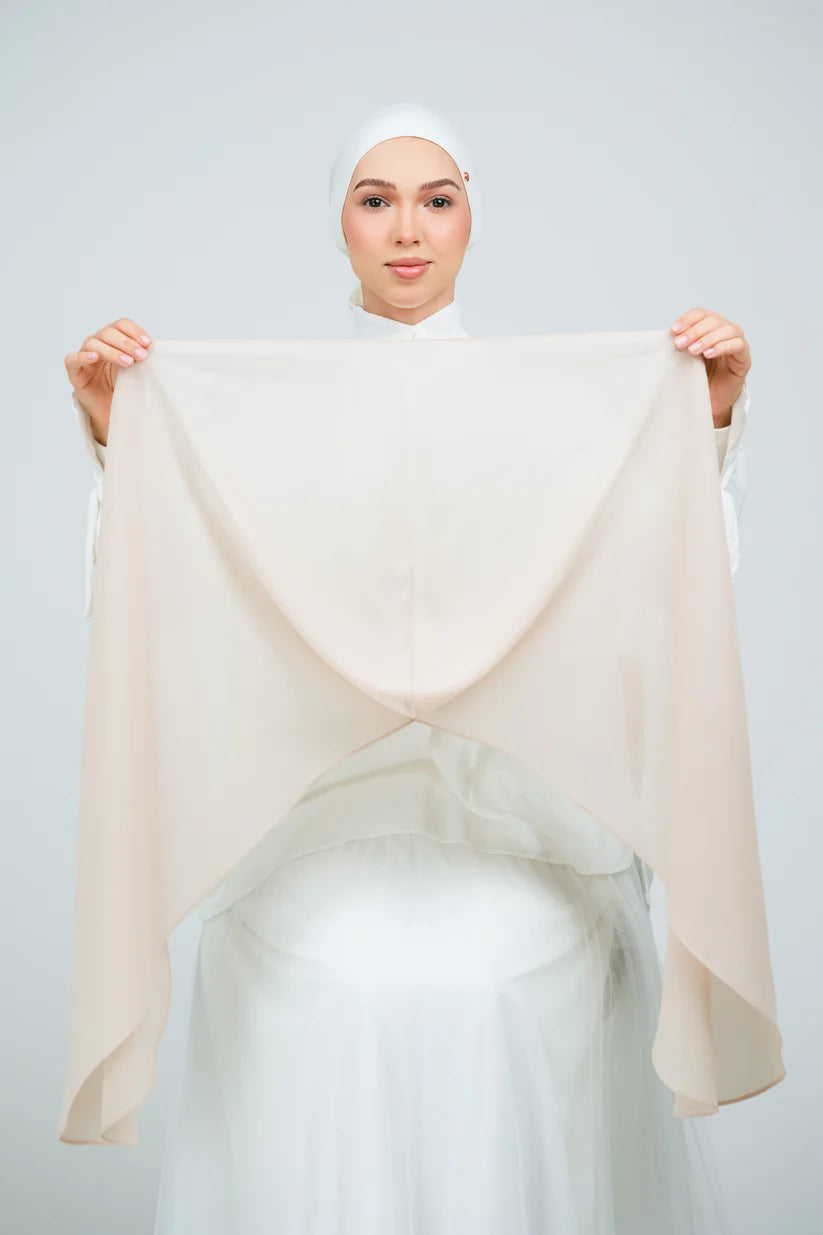 [★New] HoodX Curve [Pearl Chiffon] in Light Sand