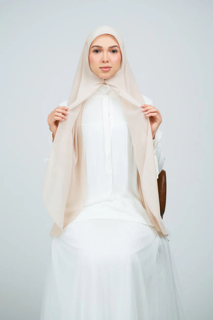 [★New] HoodX Curve [Pearl Chiffon] in Light Sand