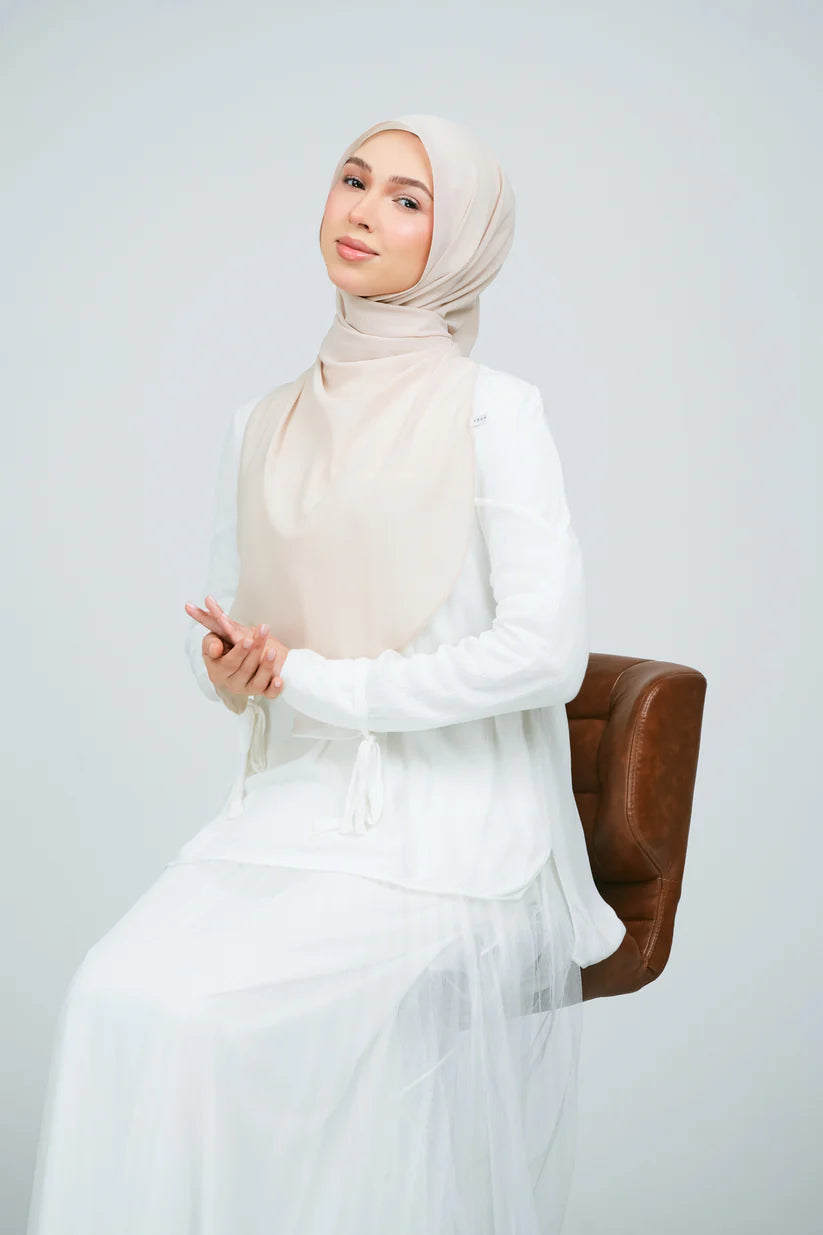 [★New] HoodX Curve [Pearl Chiffon] in Light Sand