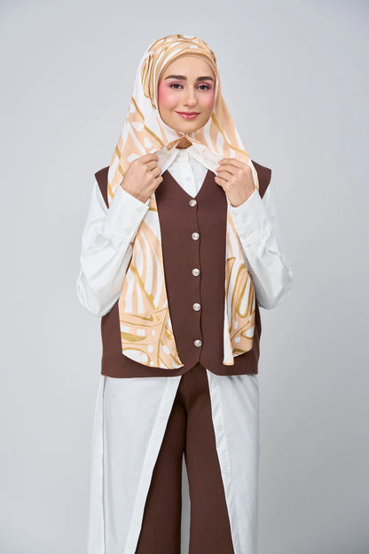 [★New] HoodX Luxe Printed Set in Linen Leaf