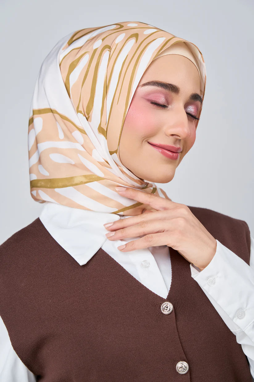 [★New] HoodX Luxe Printed Set in Linen Leaf
