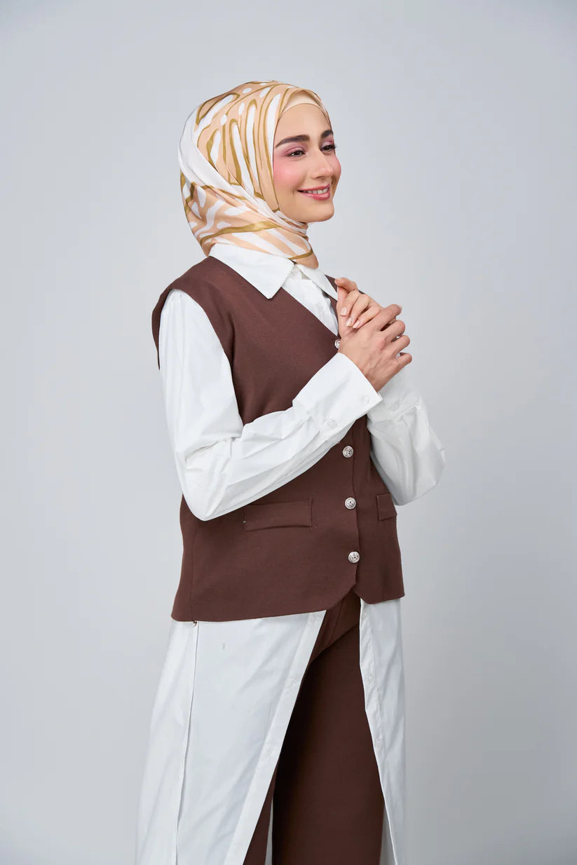[★New] HoodX Luxe Printed Set in Linen Leaf