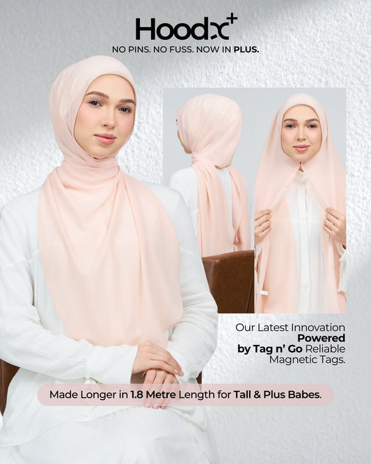 [★New] HoodX Curve [Pearl Chiffon] in Malibu Peach
