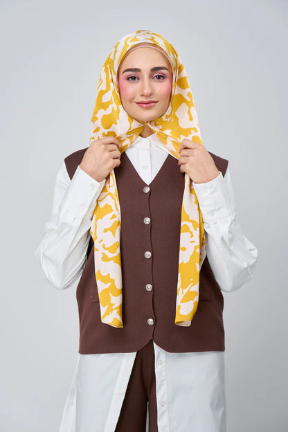 [★New] HoodX Luxe Printed Set in Marigold
