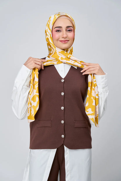 [★New] HoodX Luxe Printed Set in Marigold