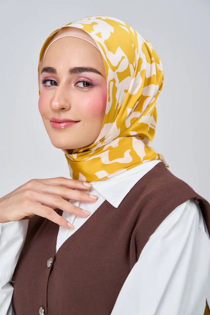 [★New] HoodX Luxe Printed Set in Marigold