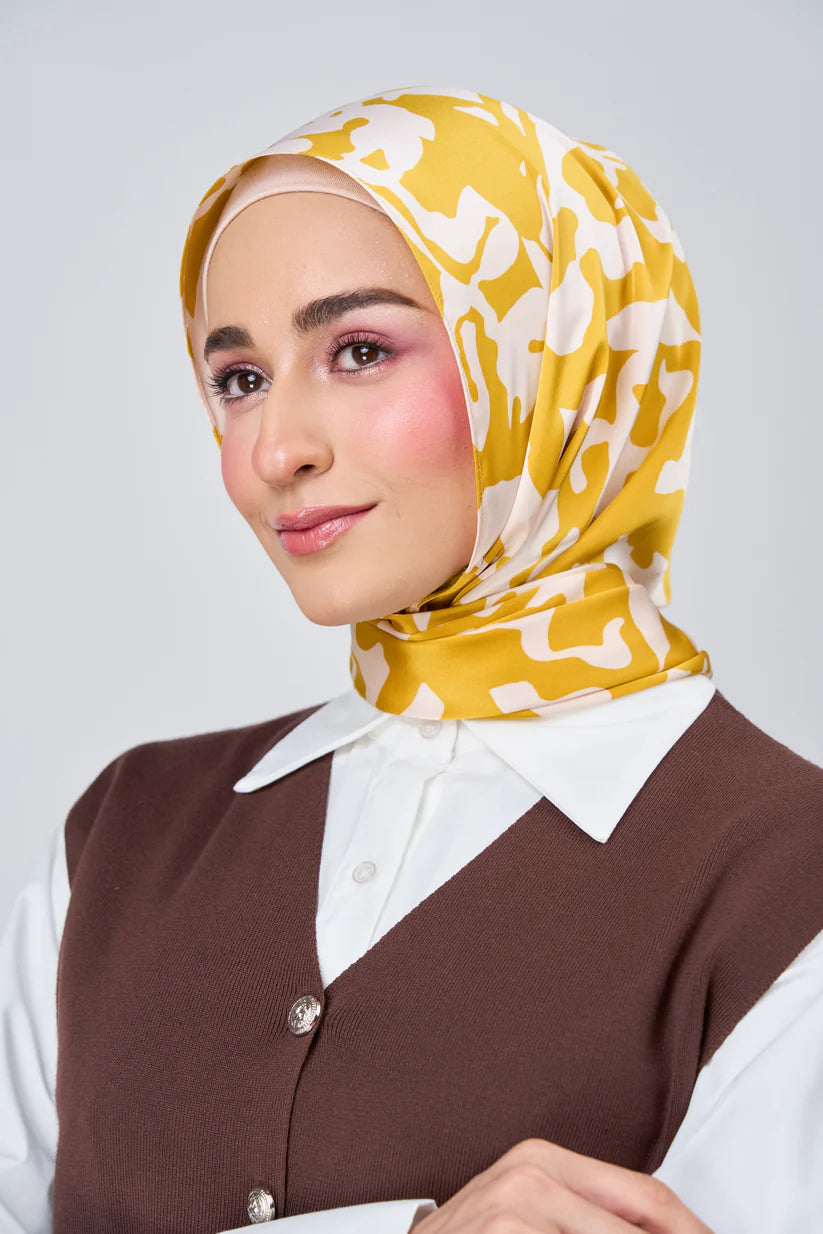 [★New] HoodX Luxe Printed Set in Marigold