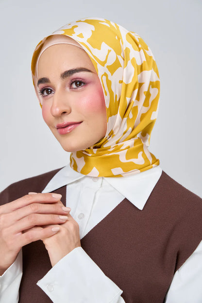 [★New] HoodX Luxe Printed Set in Marigold