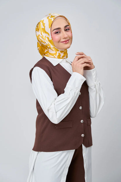 [★New] HoodX Luxe Printed Set in Marigold