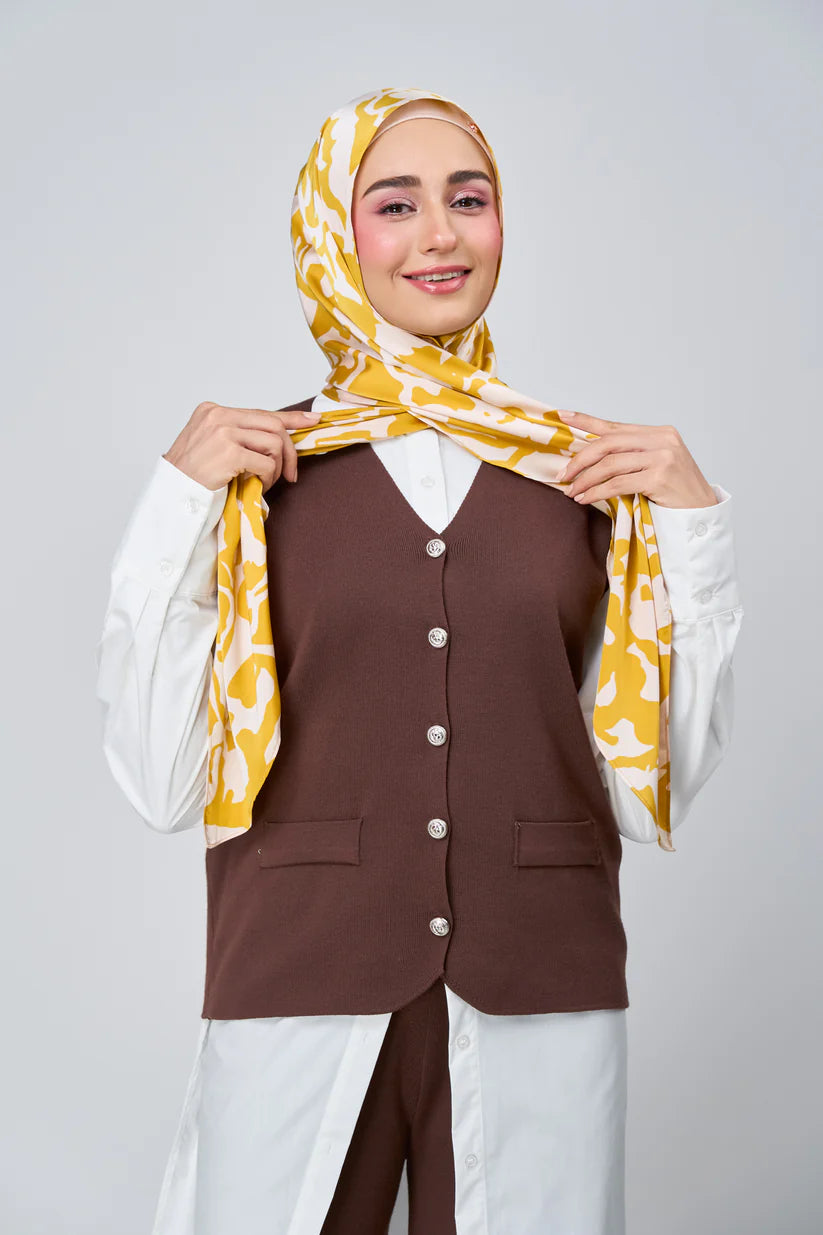 [★New] HoodX Luxe Printed Set in Marigold