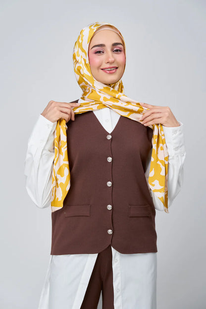 [★New] HoodX Luxe Printed Set in Marigold