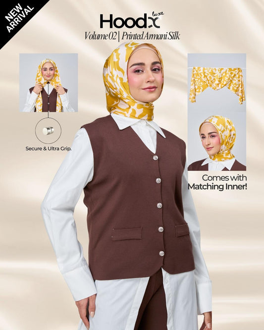 [★New] HoodX Luxe Printed Set in Marigold