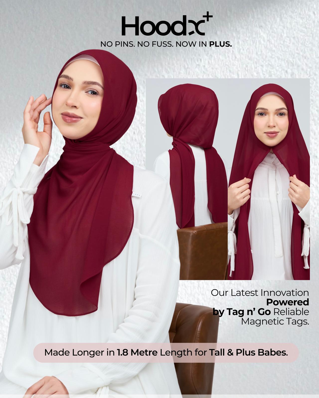 [★New] HoodX Curve [Pearl Chiffon] in Merlot