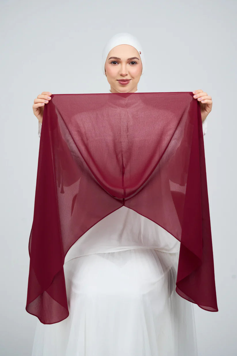 [★New] HoodX Curve [Pearl Chiffon] in Merlot