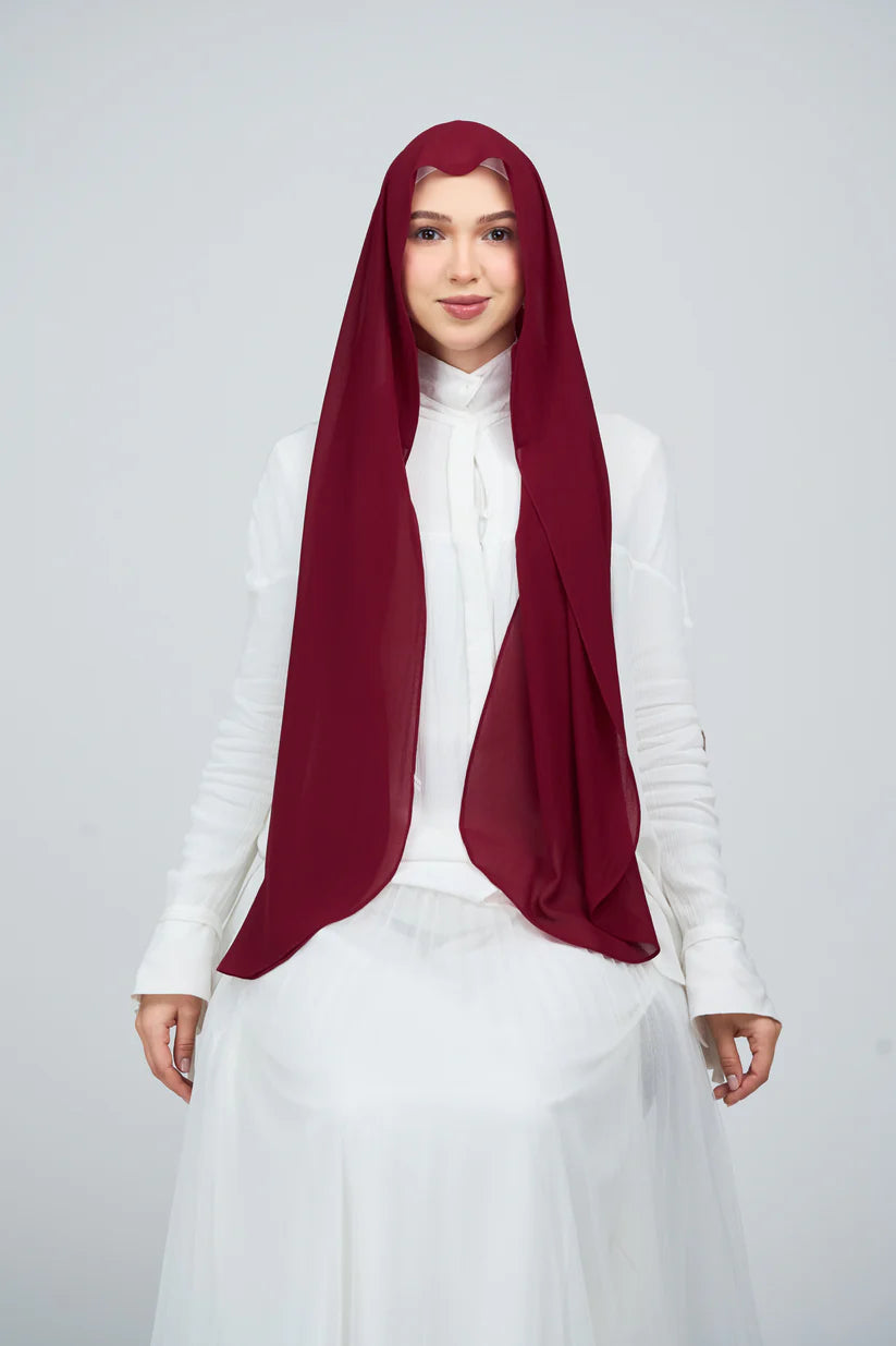 [★New] HoodX Curve [Pearl Chiffon] in Merlot
