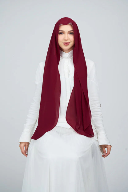[★New] HoodX Curve [Pearl Chiffon] in Merlot