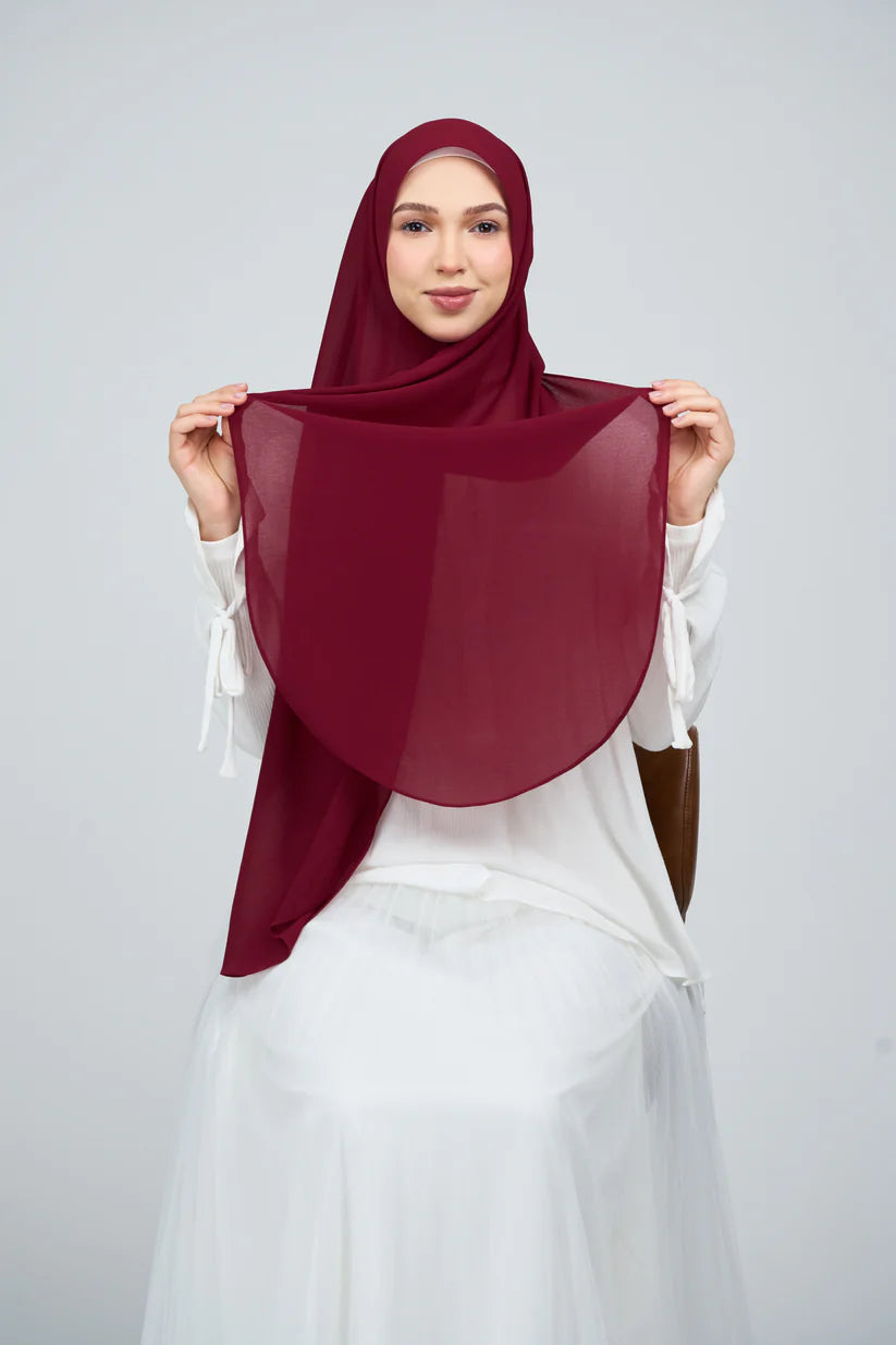 [★New] HoodX Curve [Pearl Chiffon] in Merlot