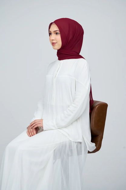 [★New] HoodX Curve [Pearl Chiffon] in Merlot