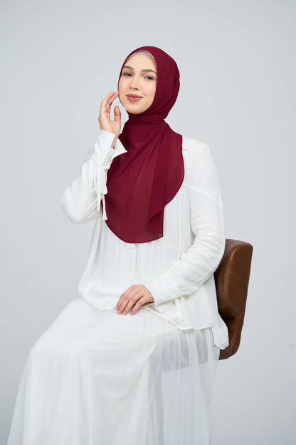 [★New] HoodX Curve [Pearl Chiffon] in Merlot