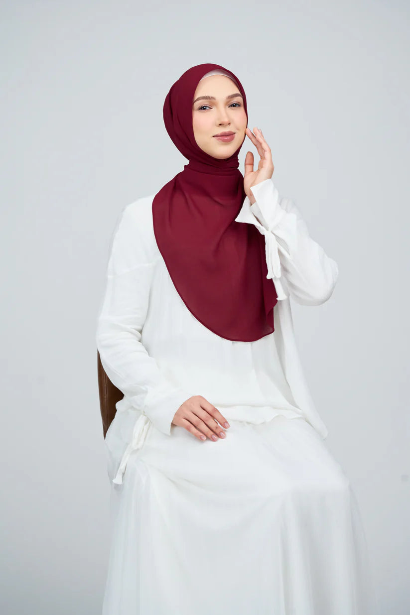 [★New] HoodX Curve [Pearl Chiffon] in Merlot