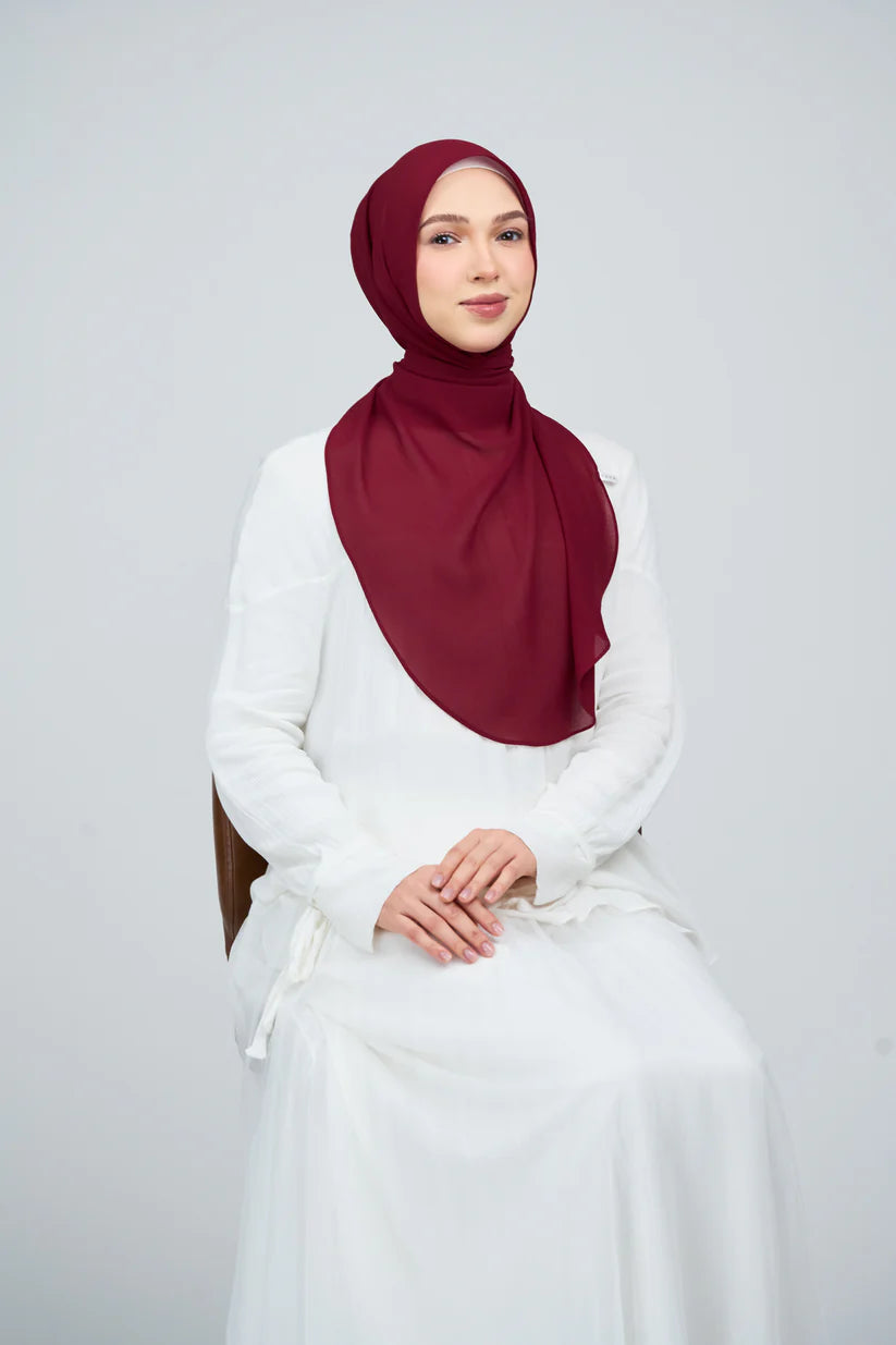[★New] HoodX Curve [Pearl Chiffon] in Merlot