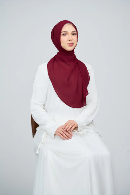 [★New] HoodX Curve [Pearl Chiffon] in Merlot