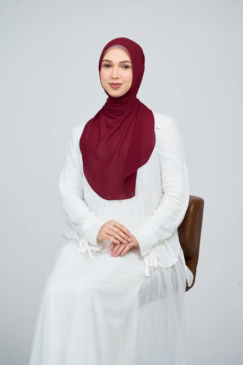 [★New] HoodX Curve [Pearl Chiffon] in Merlot