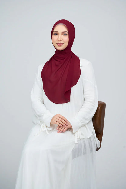 [★New] HoodX Curve [Pearl Chiffon] in Merlot
