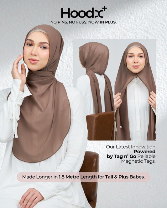 [★New] HoodX Curve [Pearl Chiffon] in Mocha